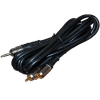 Кабель переходник Noname 3.5(M)-2RCA(M) 1.5м (Черный)