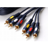 Кабель Premier 3RCA(M)-3RCA(M) 1.5м (Черный)