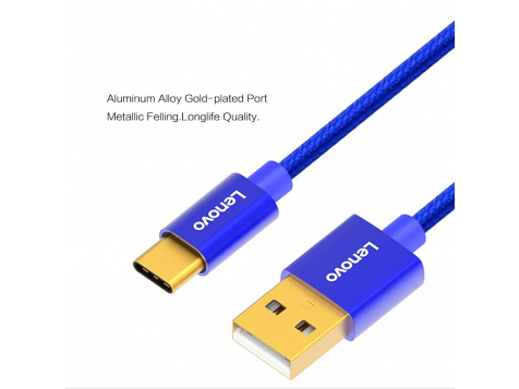 Дата-кабель Lenovo UC07 USB 2.0 AM/ Type-C 2A 1м. (Черный) фото 3