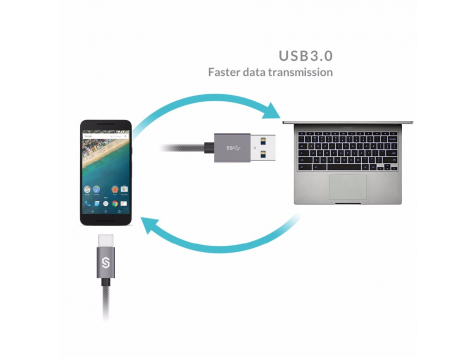 Дата-кабель Syncwire USB 3.0/ USB-C 2.4A 1м. фото 3