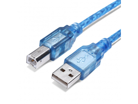 Кабель для подключения принтера USB 2.0 A(M)-B(M) 5.0м (Синий) фото 2