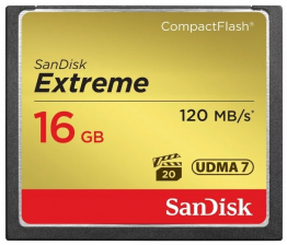 Карта памяти SanDisk Extreme Compact Flash 120MB/s 16Gb