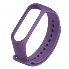 Силиконовый ребристый ремешок для Xiaomi Mi Band 3 / Mi Band 4 (Фиолетовый)