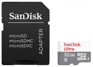 Карта памяти SanDisk Ultra MicroSDHC Class 10 80MB/s 32Gb (c адаптером SD)