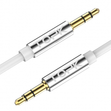 AUX кабель TOPK 3.5 jack 100см. (Белый)