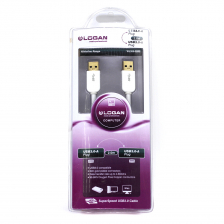 Кабель Logan USB 3.0 AM-AM WL359-0200 2м. (Белый)