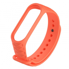 Силиконовый ребристый ремешок для Xiaomi Mi Band 3 / Mi Band 4 (Оранжевый)