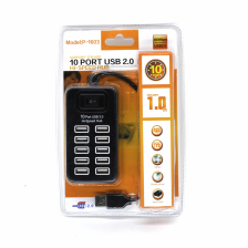 Хаб P-1603 10-Port USB 2.0 (Черный)