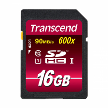 Карта памяти Transcend SDHC Class 10 UHS-I 600х 16Gb