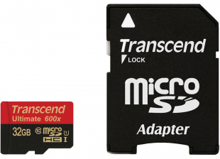 Карта памяти Transcend Ultimate 600x microSDHC UHS-I Class 10 90MB/s 32Gb