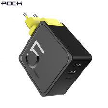 Сетевое зарядное устройство Rock 2 USB/ 1 Type C port + Power Bank 5000 mAh
