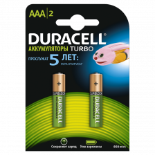 Аккумуляторы Duracell Turbo AAA 850mAh 2шт.
