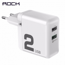 Сетевое зарядное устройство Rock 2 USB/ 2.4A + Quick Charge 3.0