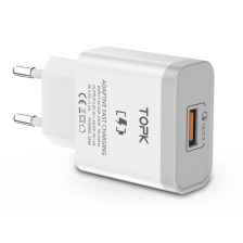 Сетевое зарядное устройство TOPK C301Q USB Charger Quick Charge 3.0 18W