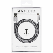 Металлический USB кабель Anchor Evercable Lightning MFi 2.4A Retail 1.2м (Серебристый)