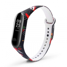 Силиконовый ремешок Noname для Xiaomi Mi Band 3 / Mi Band 4 (Любовь и черепа)