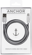 Металлический USB кабель Anchor Evercable Type-C 2.4A Retail 1.2м (Серебристый)