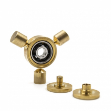 Brass Tri-Spinne Fidget Toy CNC Cut Si3N4 Bearing (M17112)