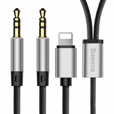 Кабель Baseus L33 Lightning+3.5мм.-3.5мм. AUX аудио 1.2м. (Черный)