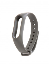 Силиконовый ремешок Noname для Xiaomi Mi Band 3 / Mi Band 4 (Темно-серый)