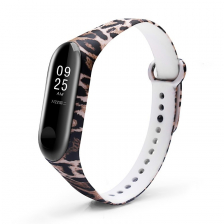 Силиконовый ремешок Noname для Xiaomi Mi Band 3 / Mi Band 4 (Леопард)