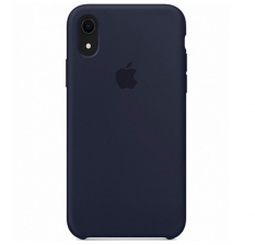 Силиконовый чехол для iPhone XR (Темно-синий)